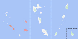 Range map of Antillotyphlops geotomus
